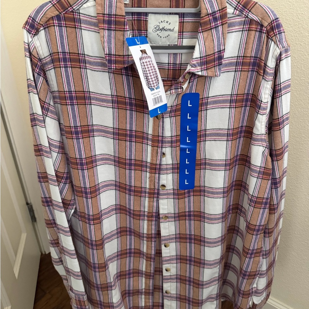 JACHS Girlfriend Women’s Flannel Shirt – Size Large – Brand New With Tags